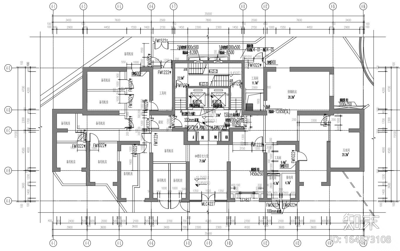 [上海]滨江金融城住宅建筑施工图设计cad施工图下载【ID:164873108】