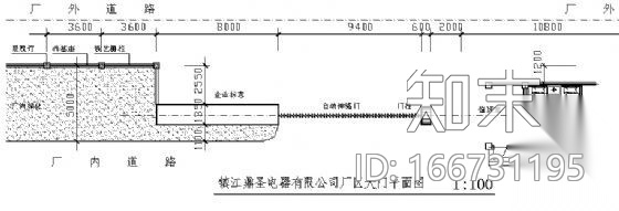 [镇江]某电气公司大门与门卫室设计方案图cad施工图下载【ID:166731195】