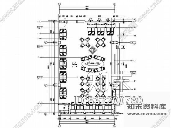 图块/节点现代西餐厅平面图cad施工图下载【ID:832200760】