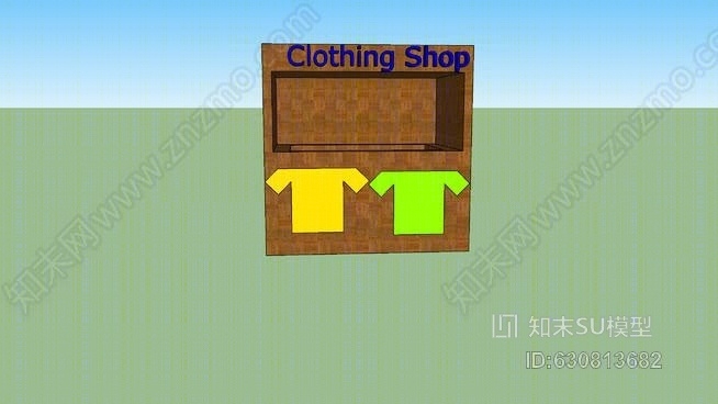 服装店SU模型下载【ID:630813682】