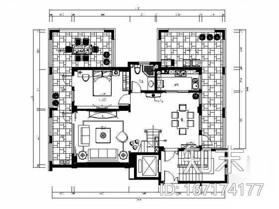 [福州]高端社区三层别墅欧式风格室内设计施工图（含效果...cad施工图下载【ID:167174177】