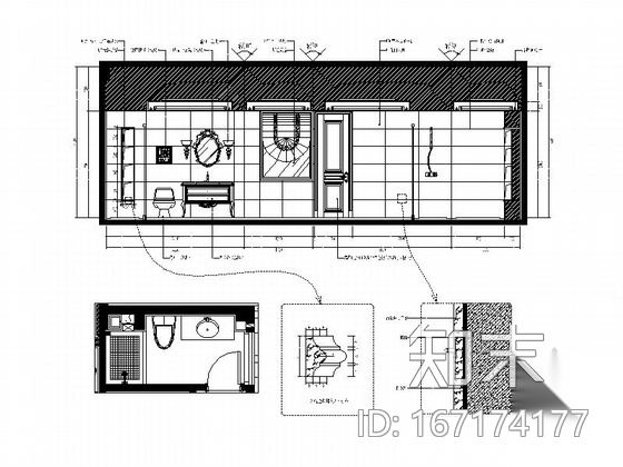 [福州]高端社区三层别墅欧式风格室内设计施工图（含效果...cad施工图下载【ID:167174177】