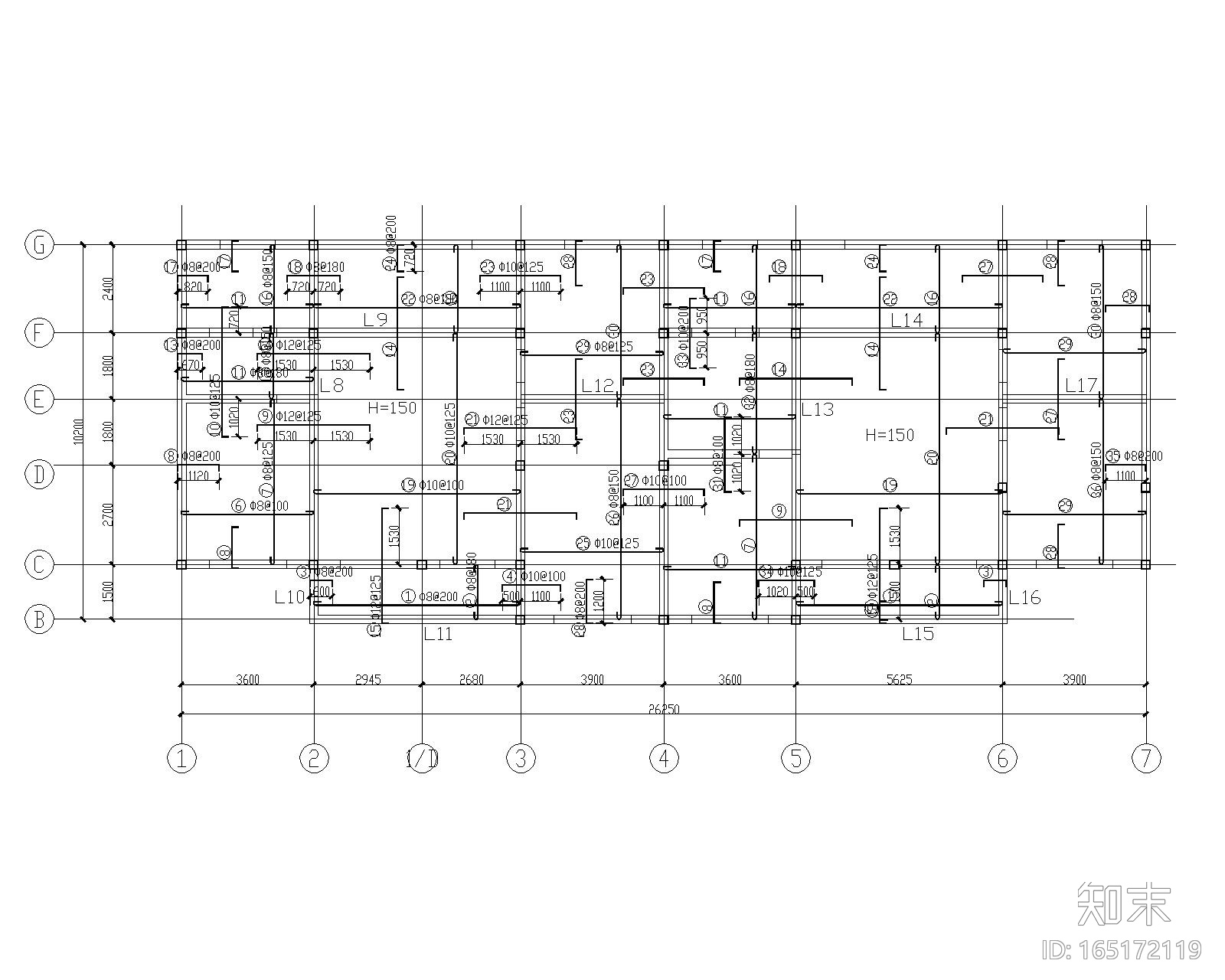 某2层农村自主房砖混结构施工图（CAD）cad施工图下载【ID:165172119】