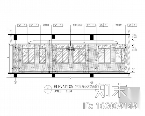 [山西]现代简约风格办公会所CAD施工图（含效果图）cad施工图下载【ID:166009149】