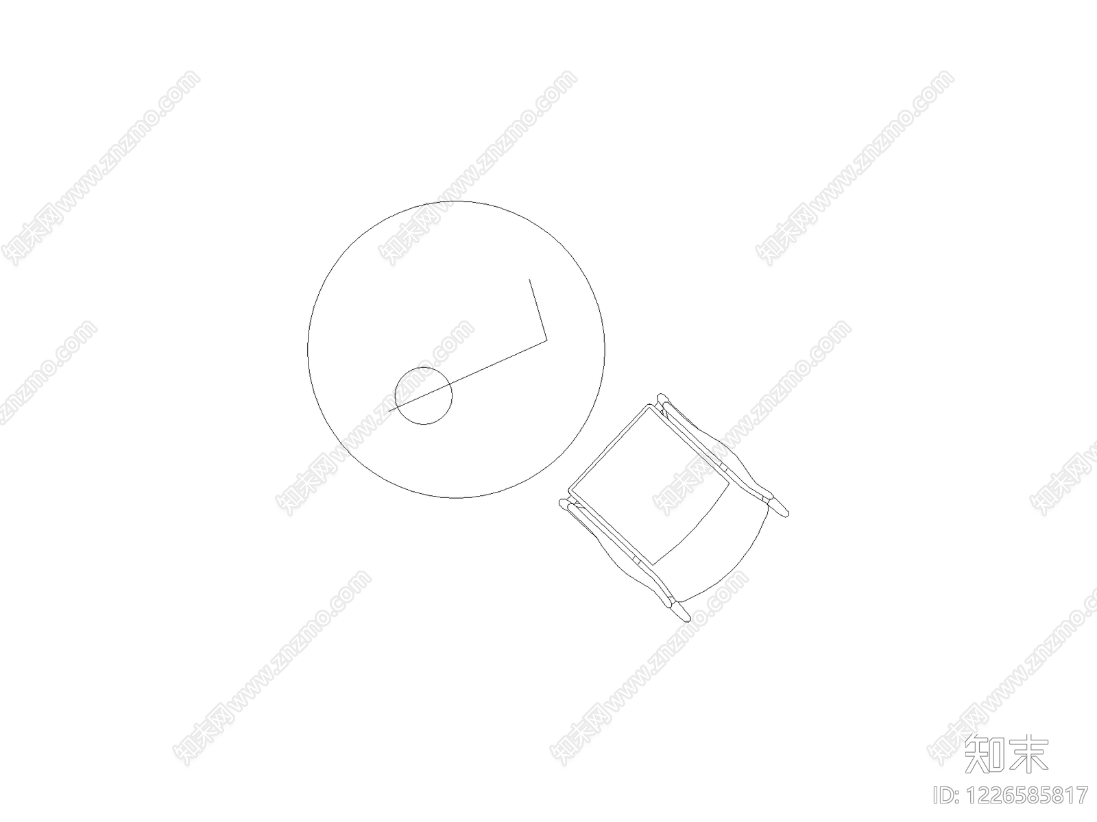 现代椅子CAD图纸
