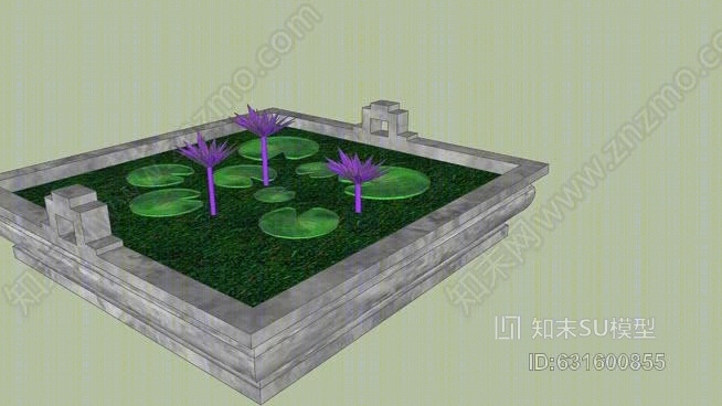 睡莲SU模型下载【ID:631600855】