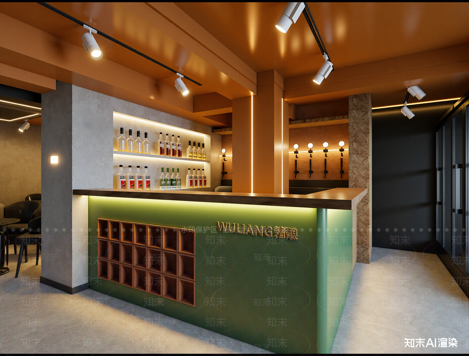 现代酒馆3D模型下载【ID:1214137748】