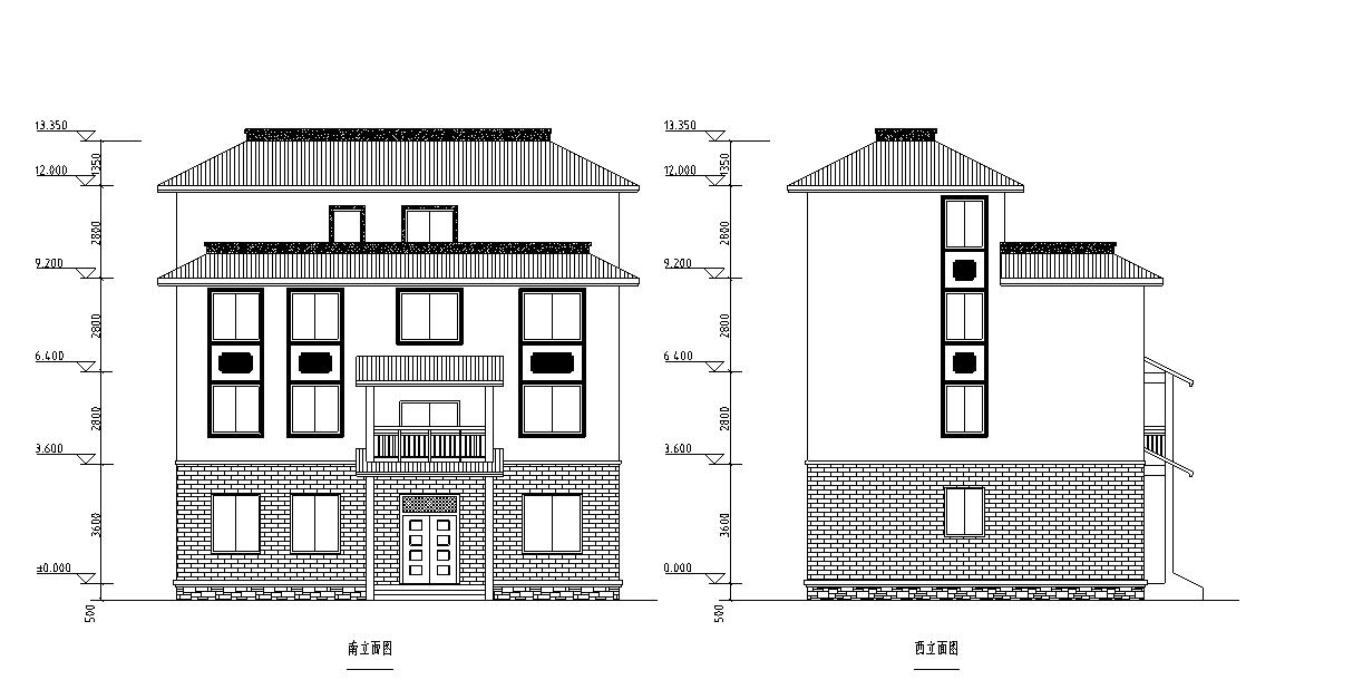 多重坡屋面现代别墅建筑方案文本（包含效果图）施工图下载【ID:167057151】