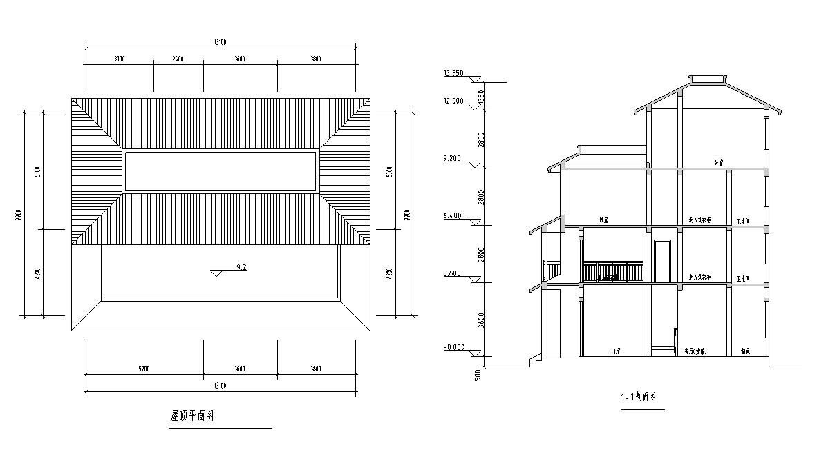 多重坡屋面现代别墅建筑方案文本（包含效果图）施工图下载【ID:167057151】