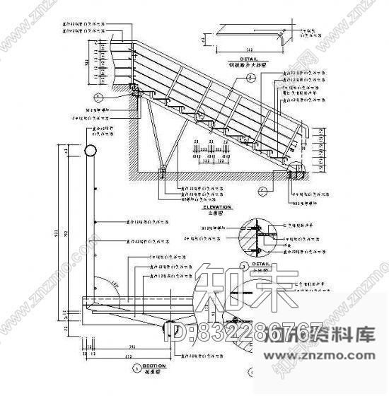 图块/节点楼梯节点详图3cad施工图下载【ID:832286767】