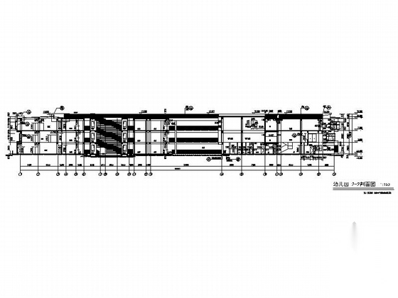 [广东]3层现代风格幼儿园建筑施工图（优秀设计方案cad施工图下载【ID:165739197】