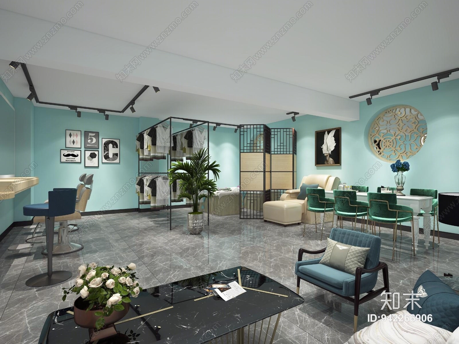 现代理发店大厅3D模型下载【ID:942266906】