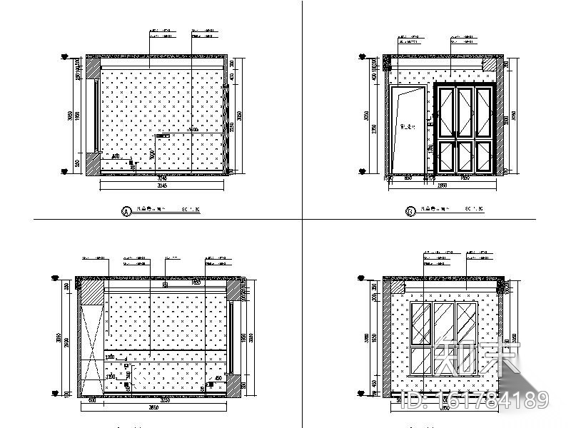 [北京]现代简约温馨住宅室内设计施工图cad施工图下载【ID:161784189】