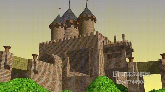 欧式建筑SU模型下载【ID:47744904】