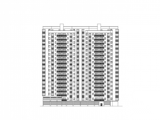 [湖北]某十九层一梯四、塔式住宅建筑施工图纸(底层架空...cad施工图下载【ID:168081196】