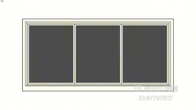 推拉窗SU模型下载【ID:97797827】
