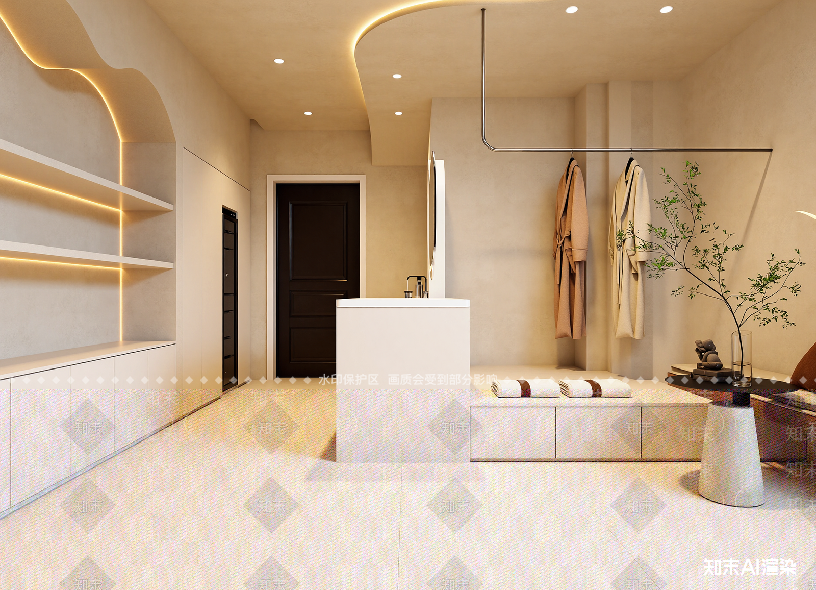 现代玄关3D模型下载【ID:1214796785】