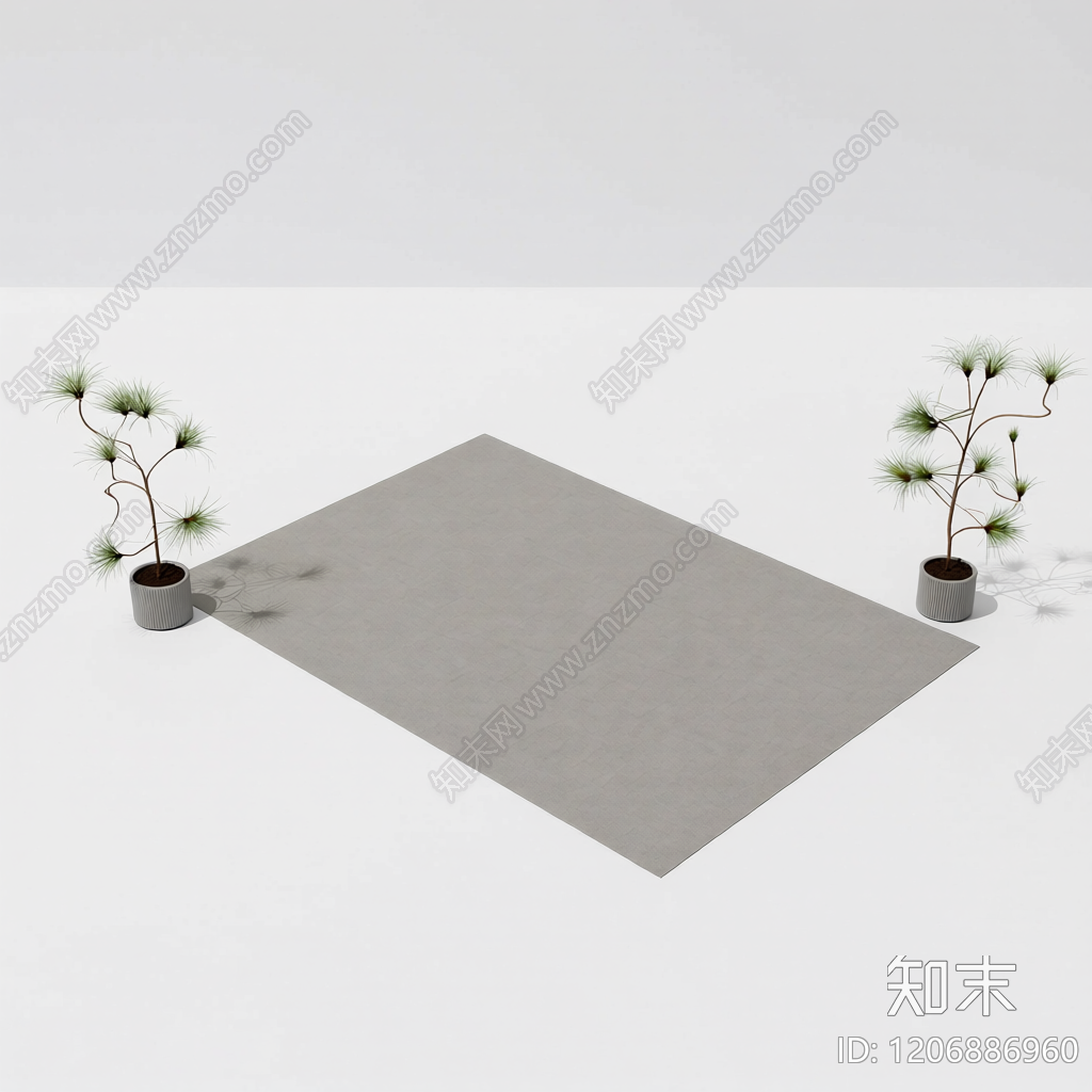 盆栽植物装饰3D模型下载【ID:1206886960】