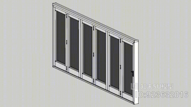 6面板折叠门SU模型下载【ID:923632016】