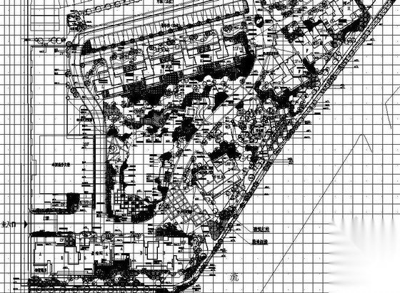 桐乡某小区中央花园环境景观绿化施工图cad施工图下载【ID:161098176】