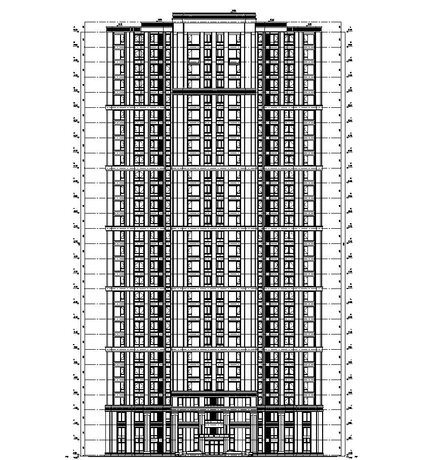 [浙江]九龙仓君廷-钱江经济居住区建筑施工图设计（乔...cad施工图下载【ID:167519123】