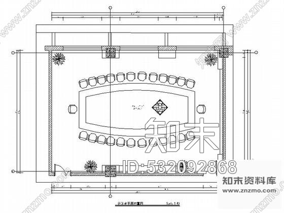 施工图沈阳某大学中会议室施工图cad施工图下载【ID:532092868】