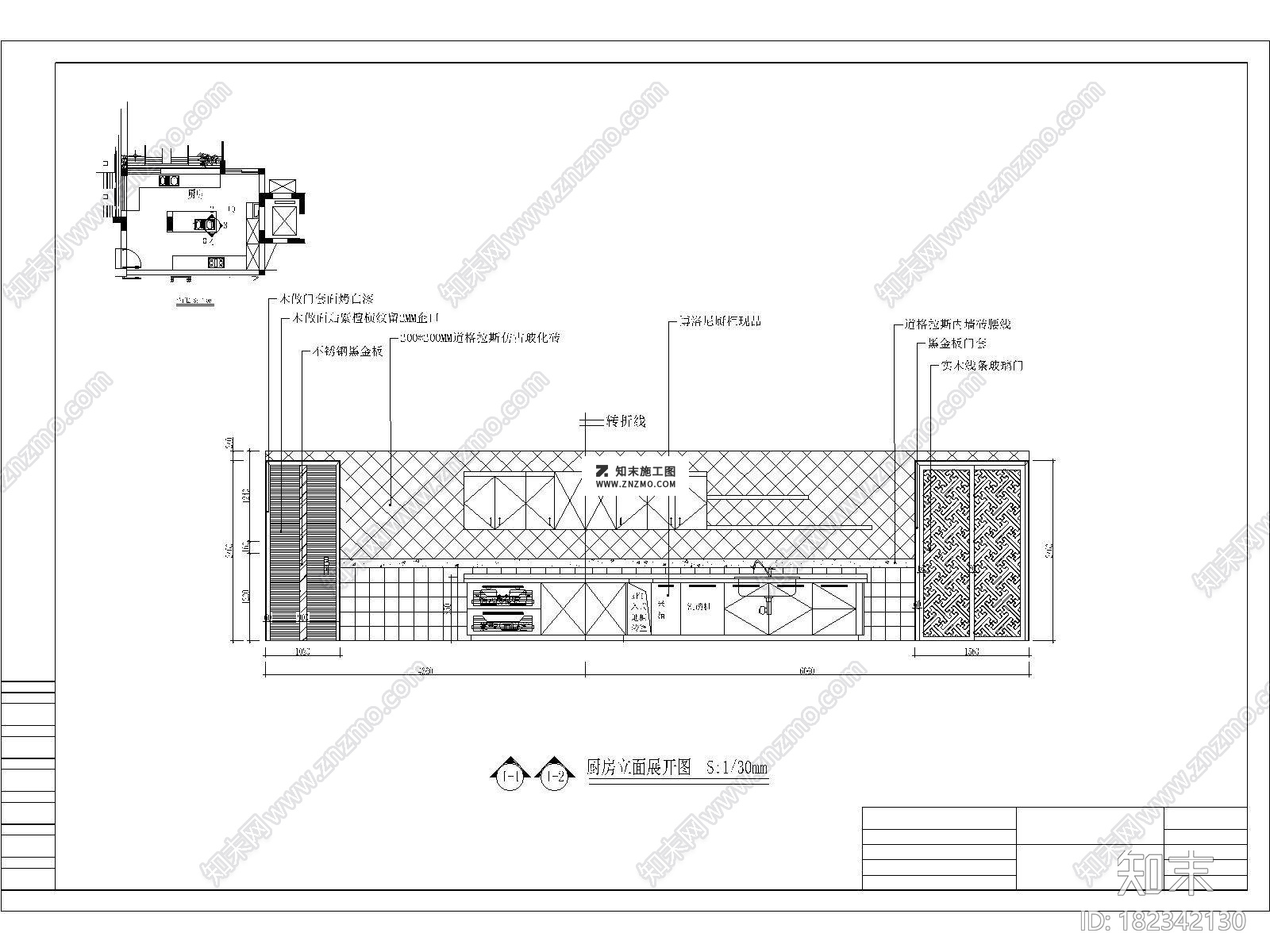 现代三层别墅精品CAD施工图和效果图下载施工图下载【ID:182342130】