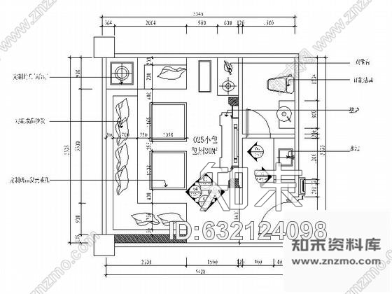 施工图KTV时尚包间室内装修设计图cad施工图下载【ID:632124098】