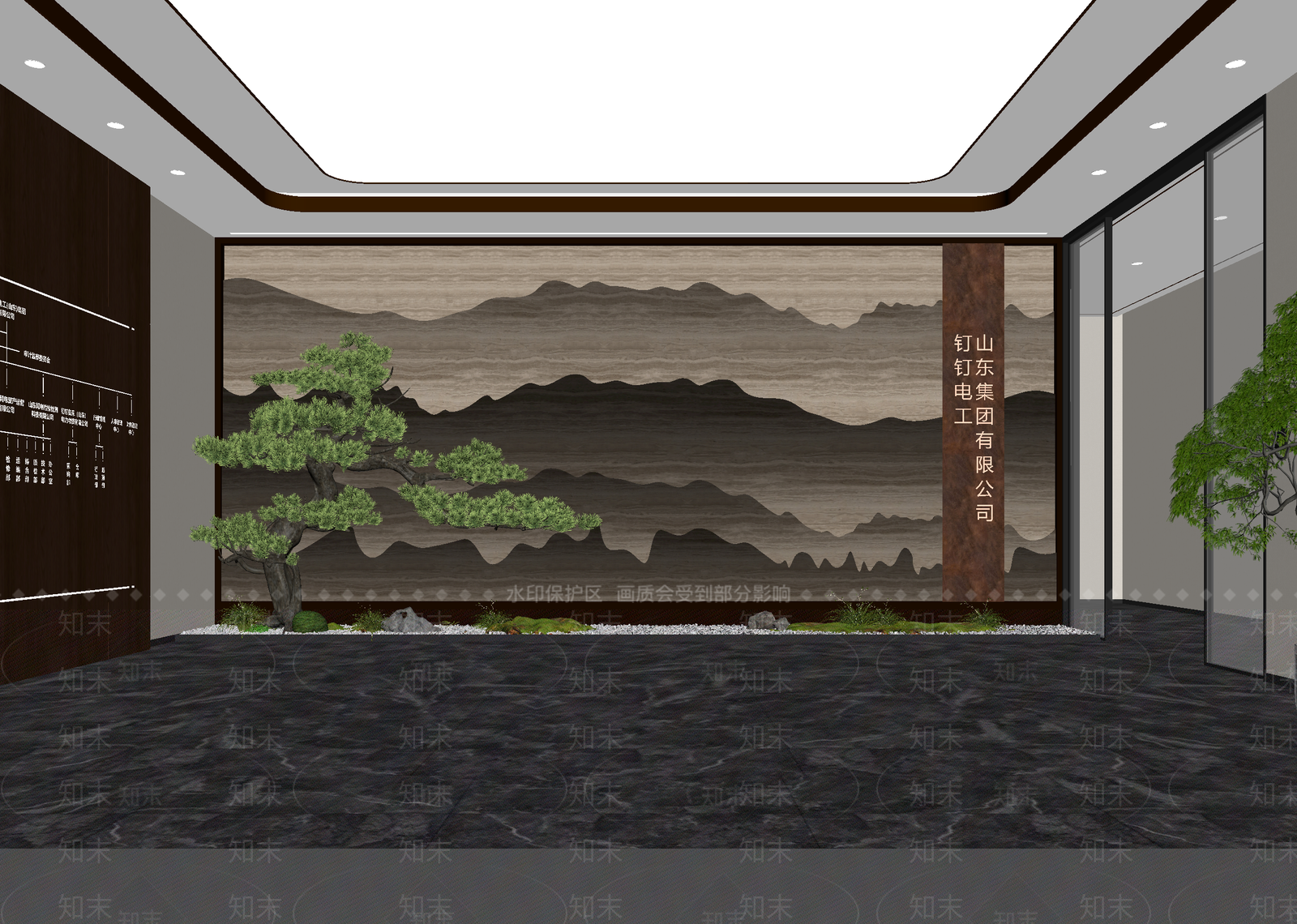 新中式大厅3D模型下载【ID:1215046209】