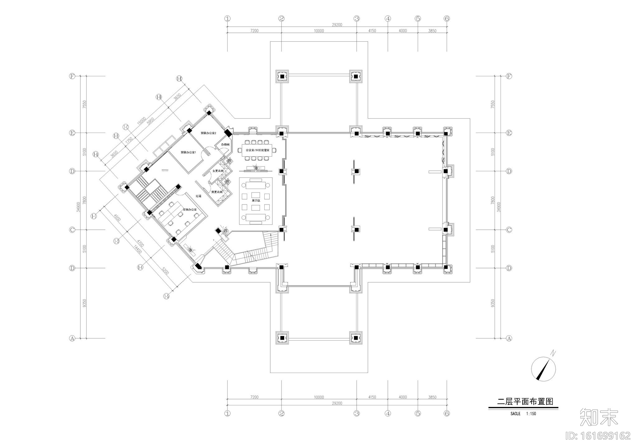 [成都]中洲锦城湖售楼处施工图+实景拍摄cad施工图下载【ID:161699162】