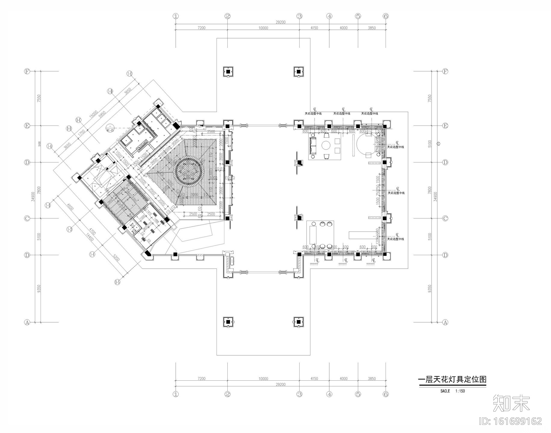 [成都]中洲锦城湖售楼处施工图+实景拍摄cad施工图下载【ID:161699162】