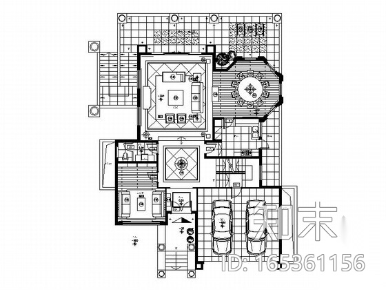 [南京]温馨简约二层小别墅装修设计CAD施工图施工图下载【ID:165361156】