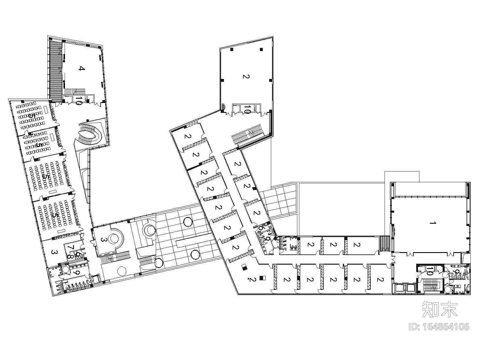 [上海]同济大学中法中心建筑工程项目施工图cad施工图下载【ID:164864106】