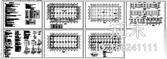 株洲某砖混厂房结构设计图cad施工图下载【ID:166241111】