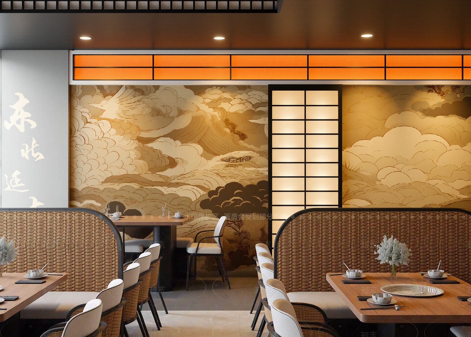 现代日料店3D模型下载【ID:1214646483】