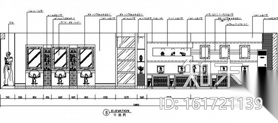 [青岛]婚纱摄影展厅室内装修施工图cad施工图下载【ID:161721139】