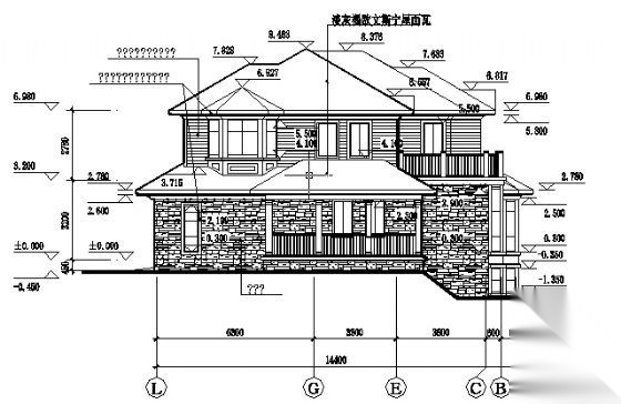 某小区三层独立别墅建筑施工图cad施工图下载【ID:149920123】