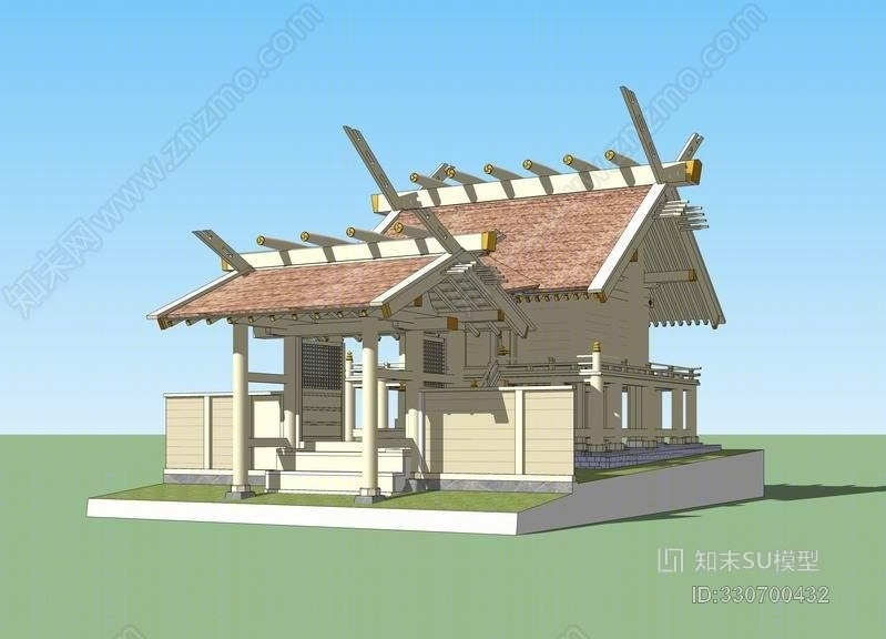 阿佐谷神明宮SU模型下载【ID:330700432】