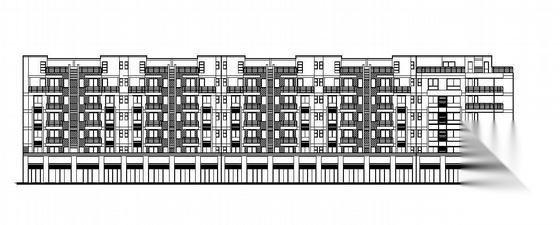 [成都温江区]某6+1层底商住宅楼建筑施工图cad施工图下载【ID:167624179】