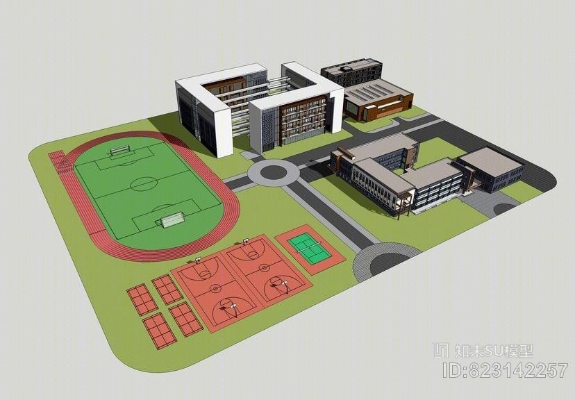 中学SU模型下载【ID:823142257】