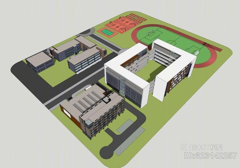 中学SU模型下载【ID:823142257】