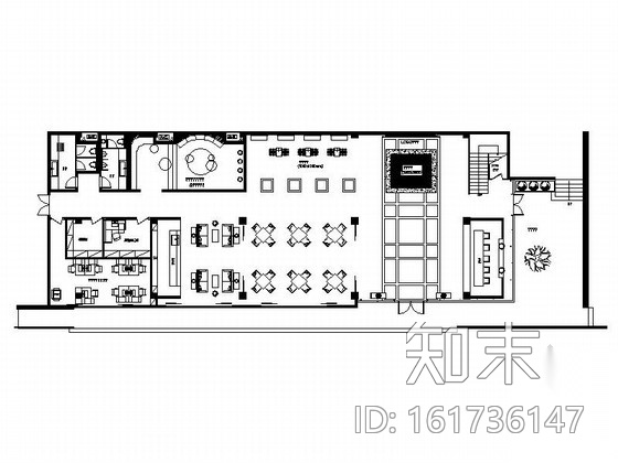 [浙江]某花园小区售楼处室内装修施工图cad施工图下载【ID:161736147】