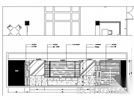 [浙江]某花园小区售楼处室内装修施工图cad施工图下载【ID:161736147】