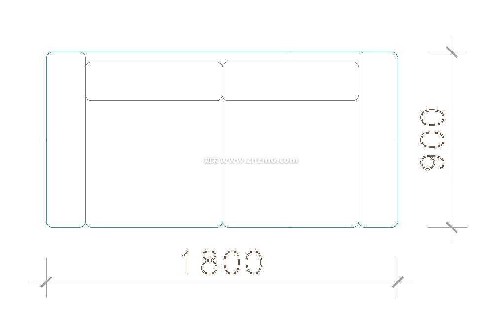 双人沙发cad施工图下载【ID:175266197】