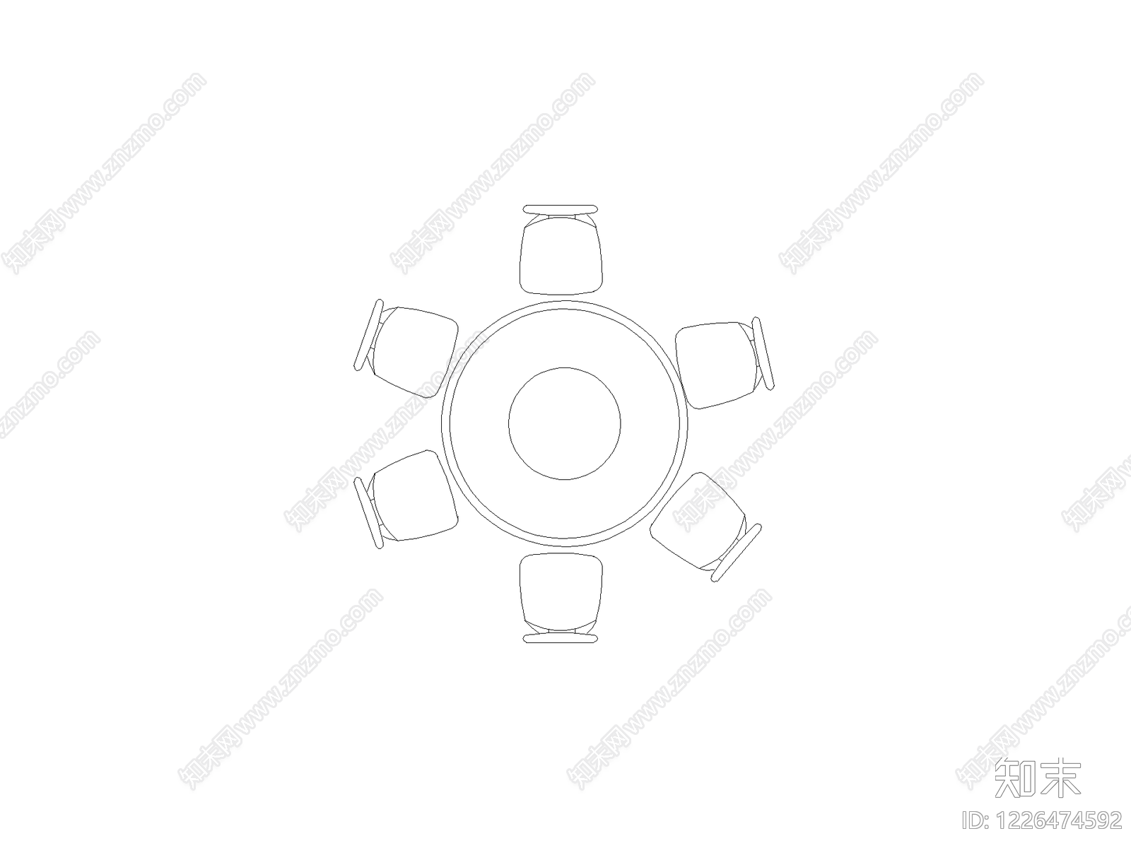 桌椅cad施工图下载【ID:1226474592】