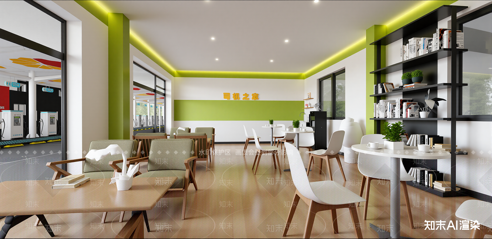 现代咖啡厅SU模型下载【ID:1215212540】