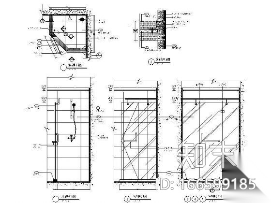 淋浴房详图cad施工图下载【ID:166599185】
