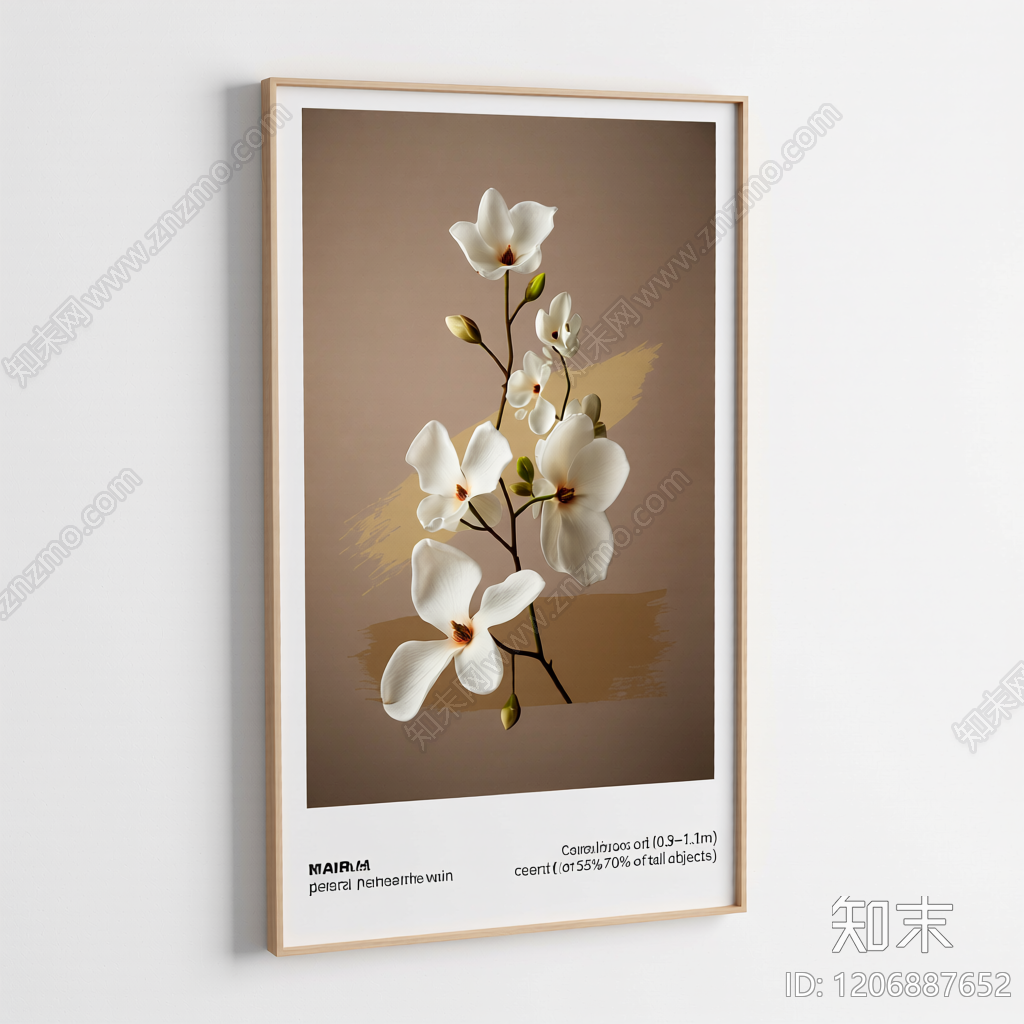 装饰画带框3D模型下载【ID:1206887652】