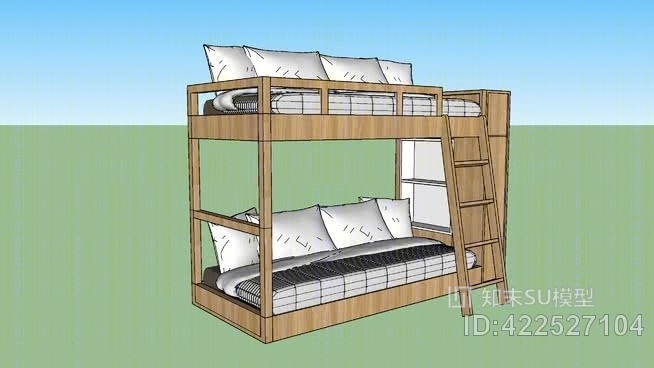 儿童双层床SU模型下载【ID:422527104】