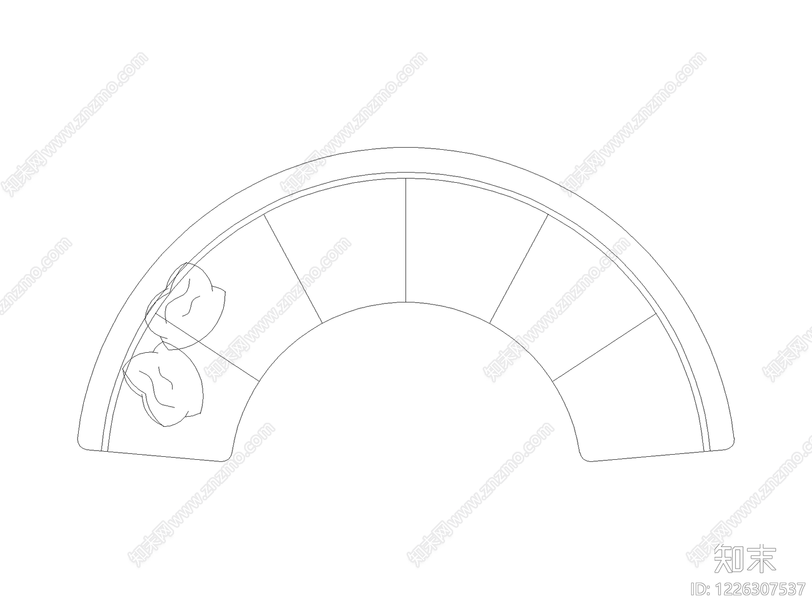 沙发cad施工图下载【ID:1226307537】